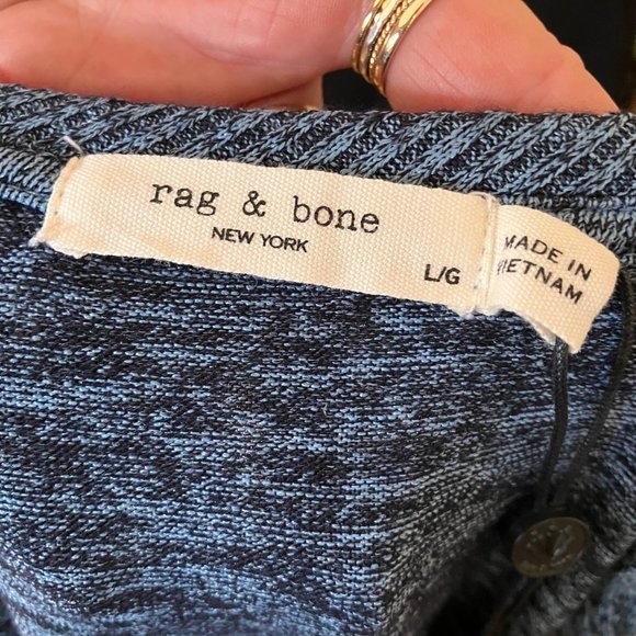 Rag & Bone Blue Multi Tank Sz Large NWT - Picture 6 of 6
